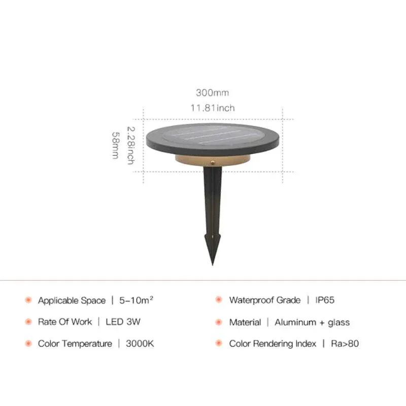 Lampe solaire design Plaque de luxe pour jardin (Alu) – Image 3