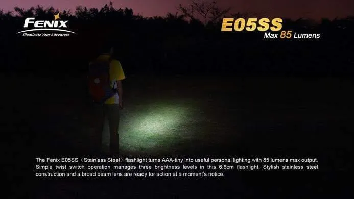 Fenix E05 - édition 2014 - 85 Lumens - Stainless Steel – Image 7