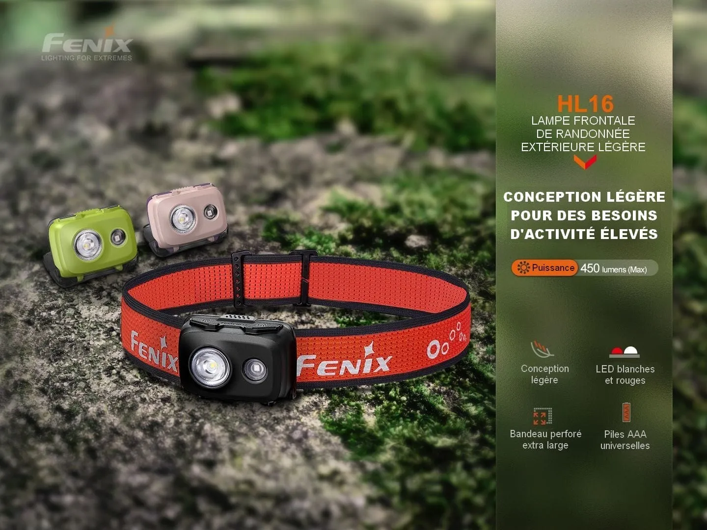 Fenix HL16 - 450 lumens - Ultra légère et compacte – Image 6