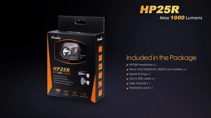 Fenix HP25R rechargeable - 1000 Lumens + batterie incluse – Image 7
