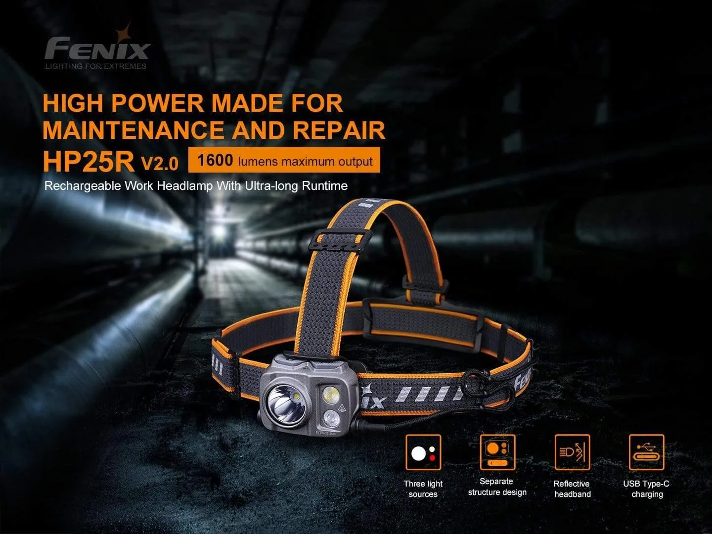 Fenix HP25R V2.0 - 1600 lumens - Rechargeable – Image 5