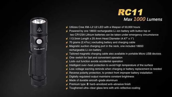 Fenix RC11 - 1000 Lumens Rechargeable – Image 2