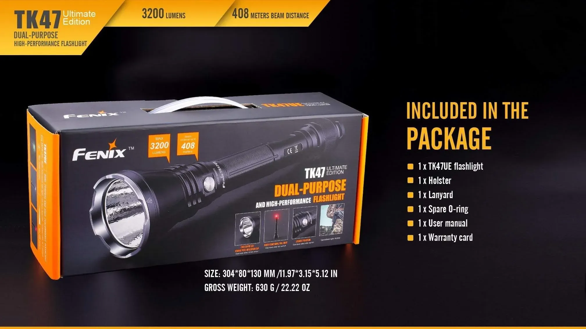 Fenix TK47 ultimate édition 2017 - 3200 Lumens pour plus d'autonomie - portée 400 mètres – Image 8