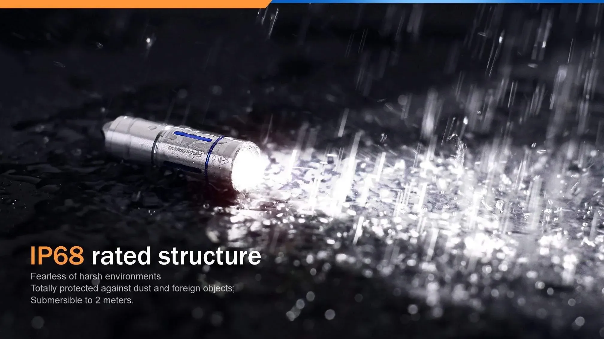 Fenix UC02 - mini lampe torche - 130 Lumens - rechargeable avec batterie -Bleu en Stainless steel – Image 5