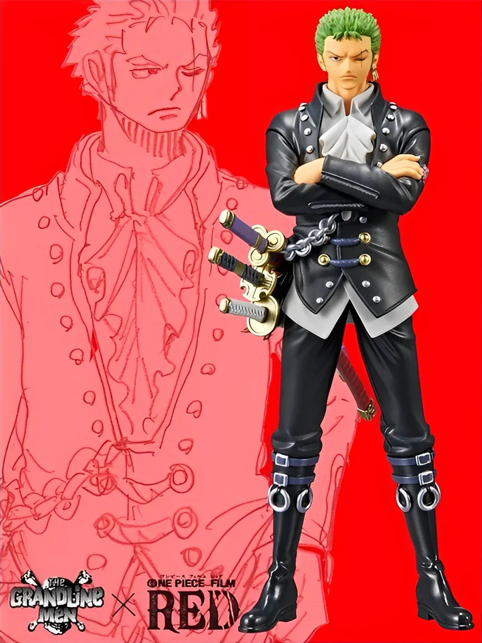 Figurine One Piece - Roronoa Zoro DXF The Grandline Men Film Red Vol. 3 – Image 5