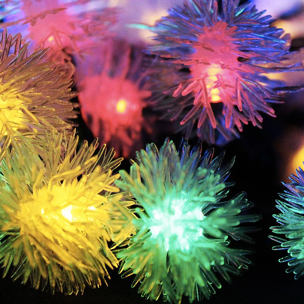 Guirlande Solaires Multicolore Boule de neige (30 LED) – Image 3