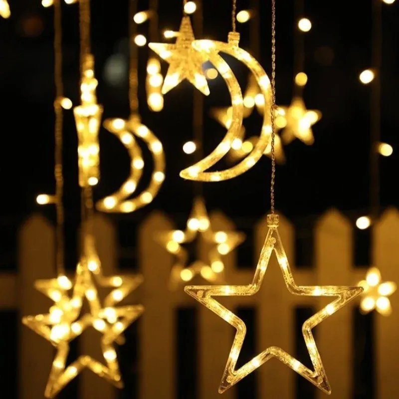 Guirlande solaire "Étoile lunaire pour terrasse" (3,5m)