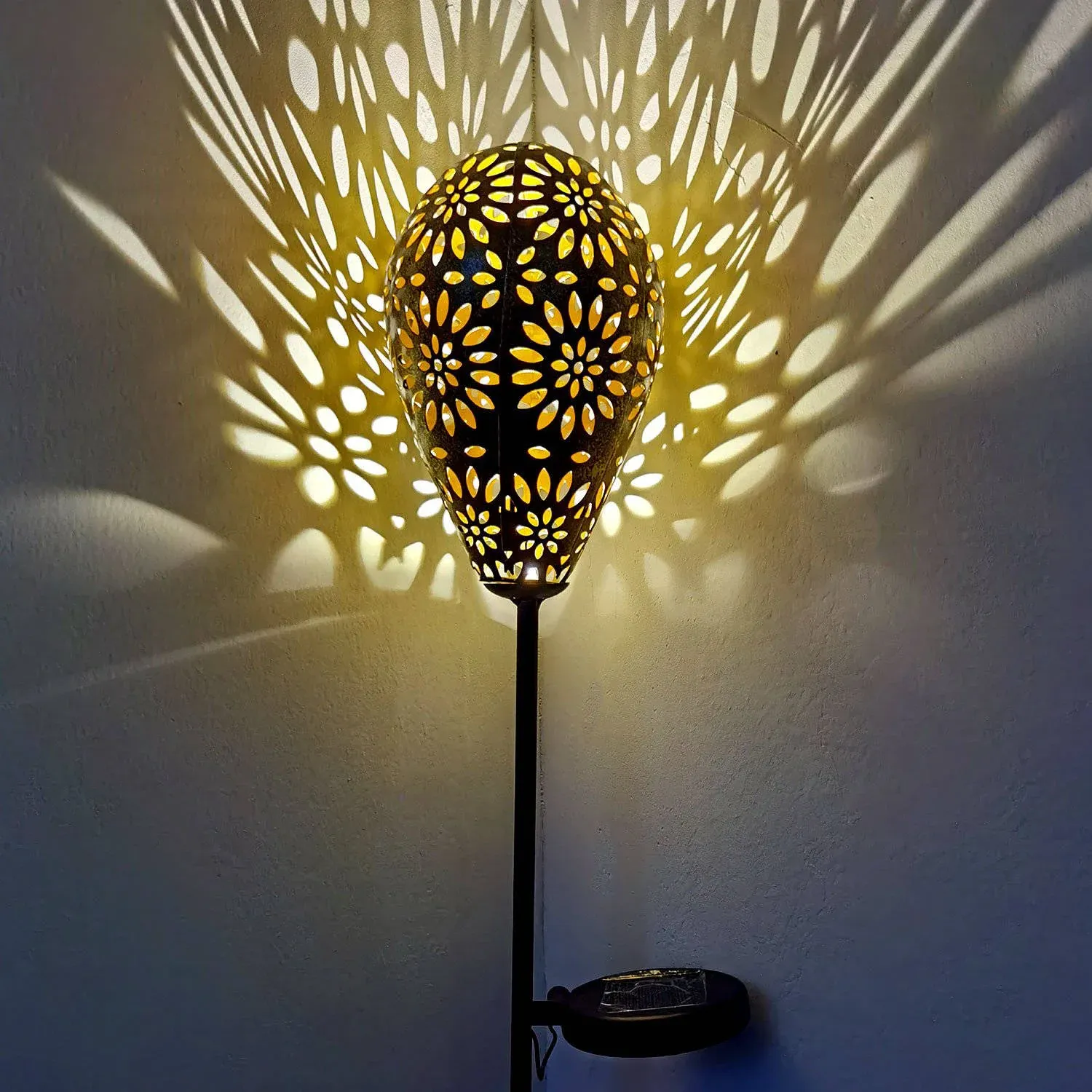 Lampe solaire jardin "Piquet boule de coton"