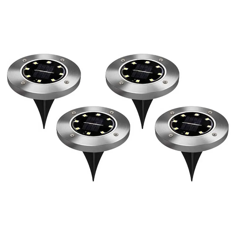 Balise solaire extérieure de Sol Inox (4 PCS / 16 LED ) – Image 7