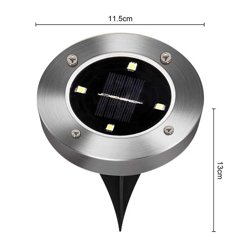 Balise solaire extérieure de Sol Inox (4 PCS / 16 LED ) – Image 8