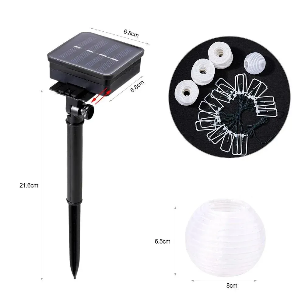 Guirlande solaire multicolore Lampion Chinois – Image 9