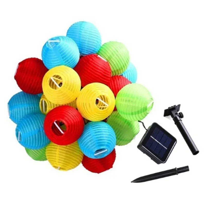 Guirlande solaire multicolore Lampion Chinois – Image 7