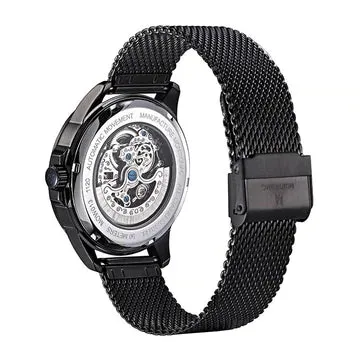 Montignac - Montre Maille Milanaise Noire Automatique – Image 2