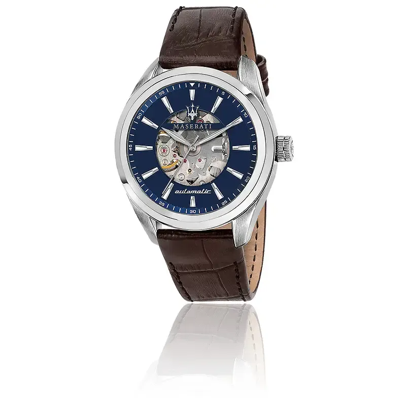 Maserati - Montre Traguardo Squelette & Cuir