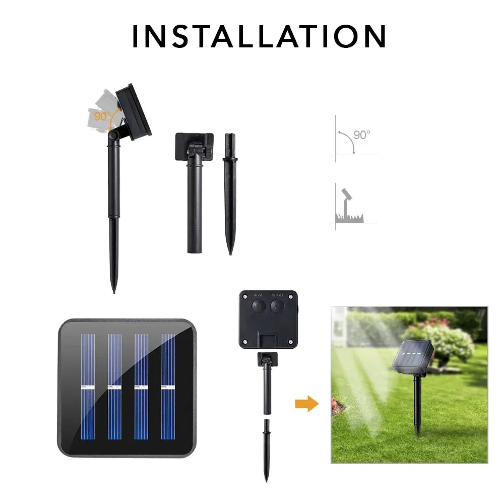 Guirlande Solaires Multicolore Boule de neige (30 LED) – Image 5