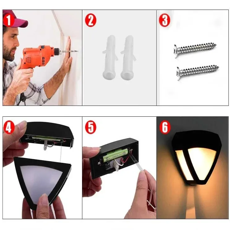 Applique murale solaire décorative noire – Image 7