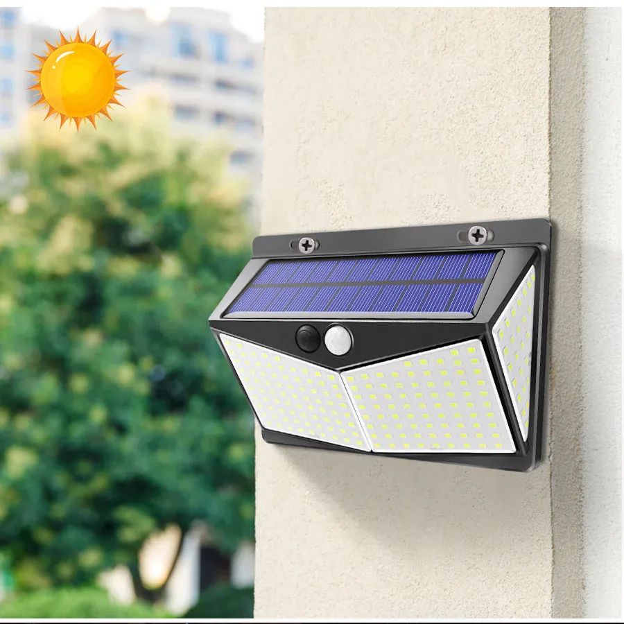 Applique murale solaire 208 LED avec détecteur – Image 3
