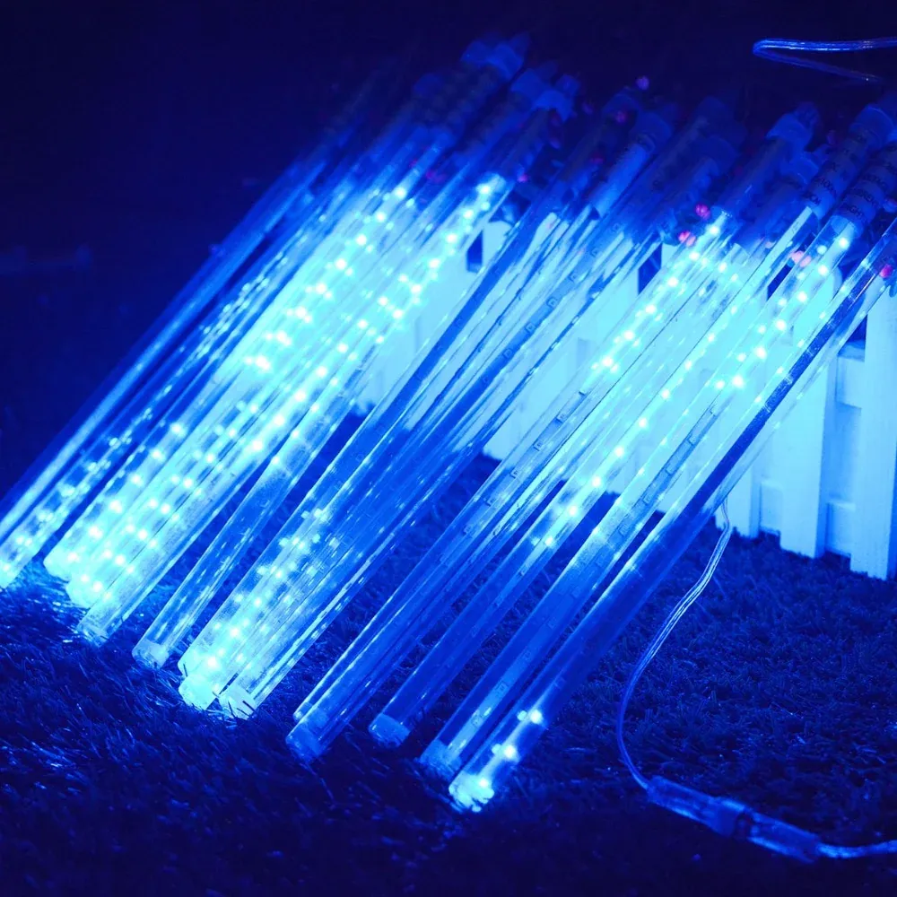 Guirlande Solaire 10 Tube LED Bleu