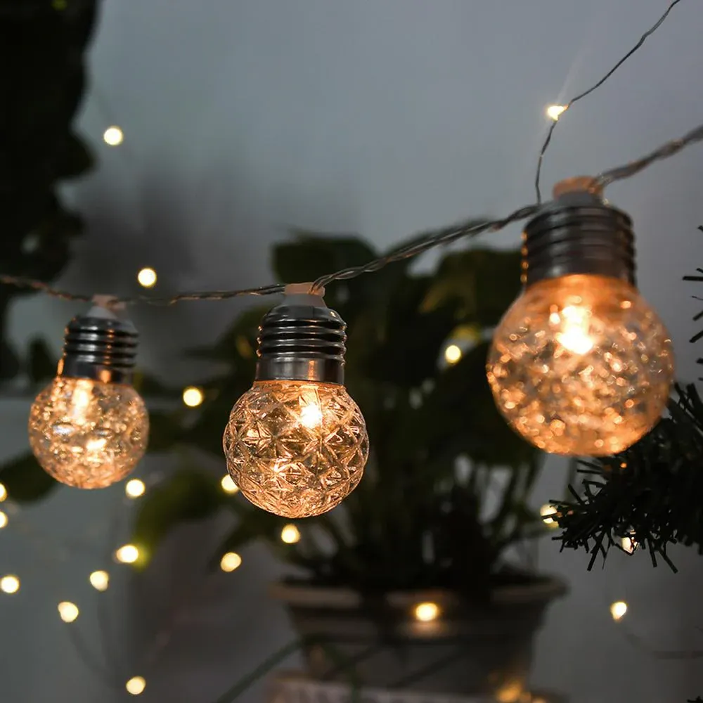 Guirlande solaire "10/20 Boules LED transparentes" – Image 3