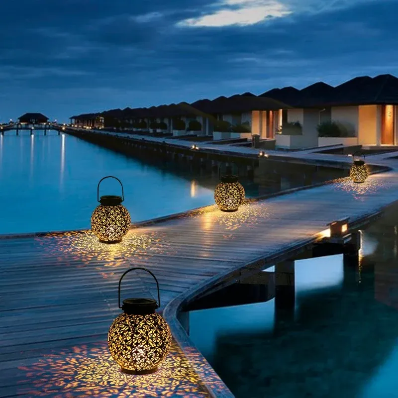 Lanterne solaire "Boule de terrasse en fer" – Image 2