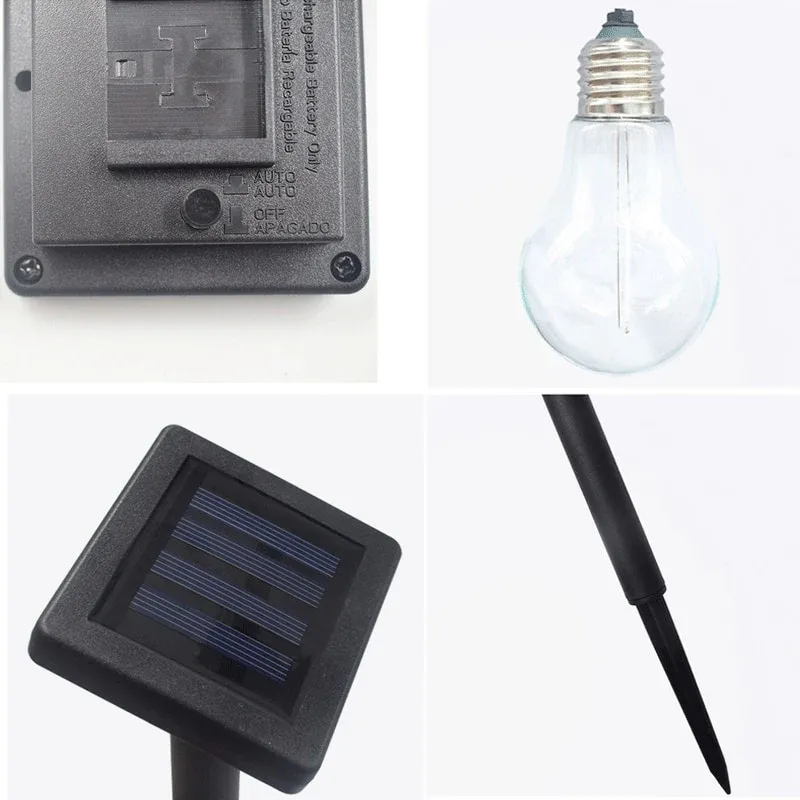 Guirlande solaire de jardin 10 Ampoule LED multicolore – Image 3