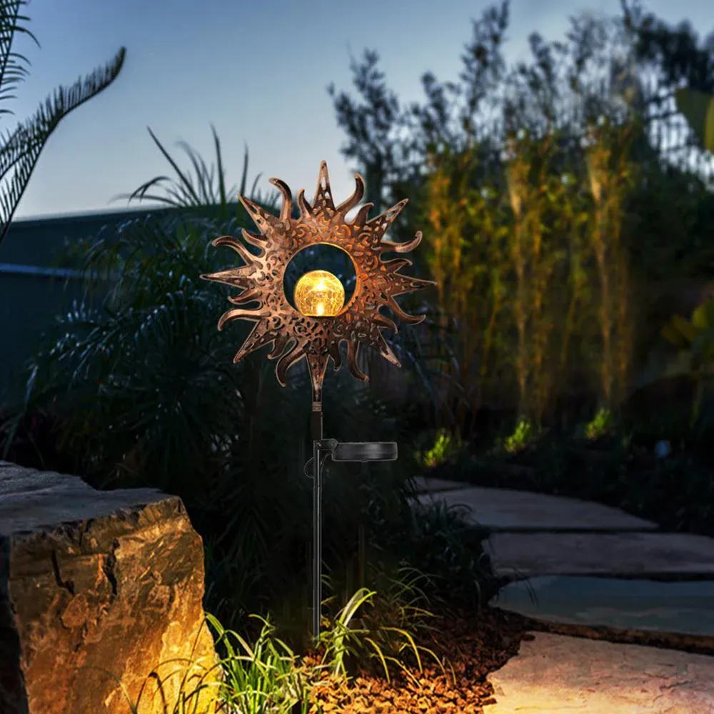 Lampe solaire jardin "Soleil de flamme" – Image 3