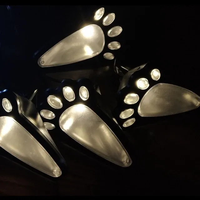 Décoration solaire "Empreintes d'animaux pattes d'Ours/Yéti" – Image 4