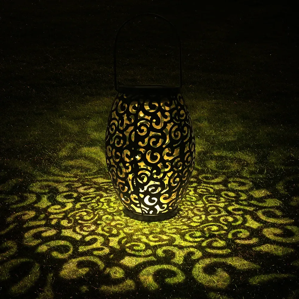 Lanterne solaire métal "Rubis lumineux nuageux" – Image 4