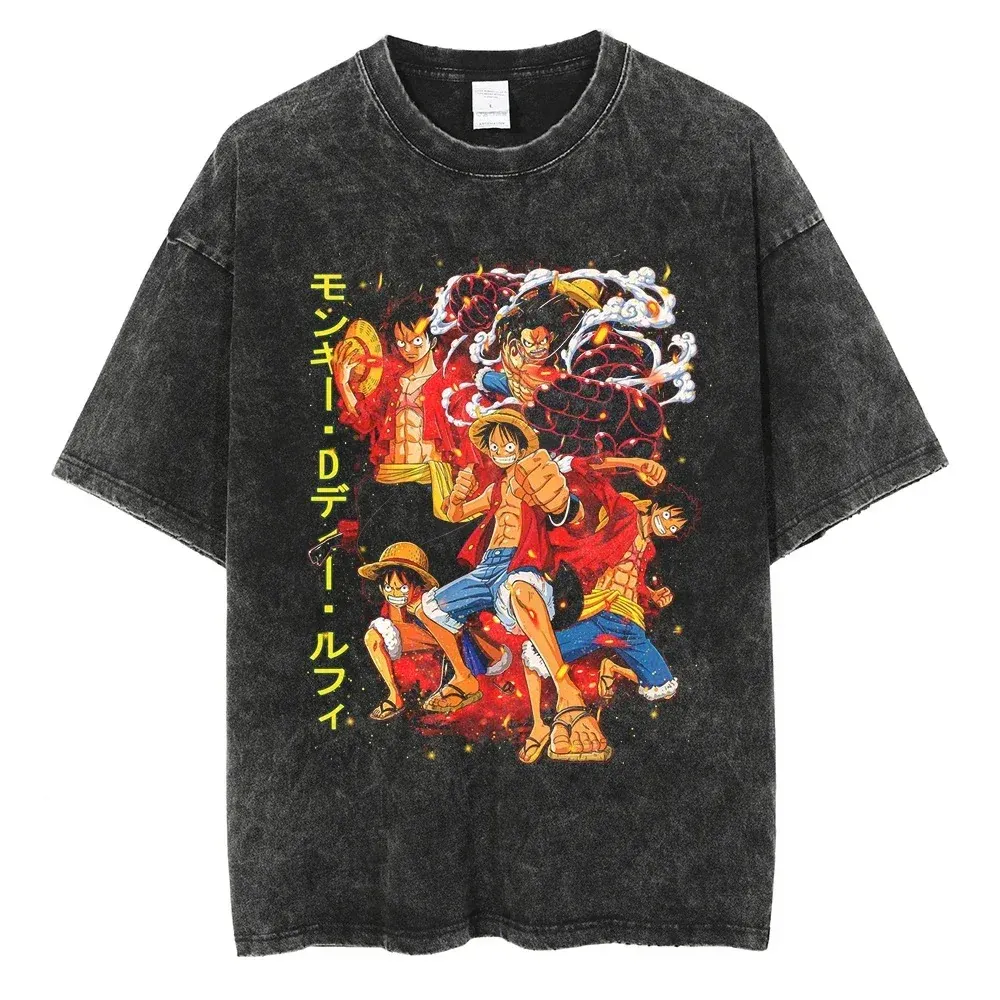 T-Shirt One Piece Oversize - Luffy Captain Evolution