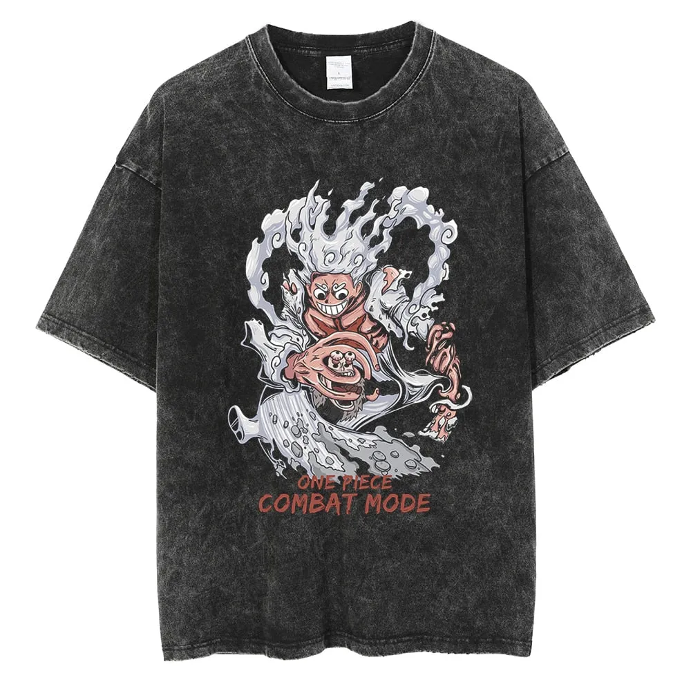 T-Shirt One Piece Oversize - Luffy Gear 5 Combat Mode