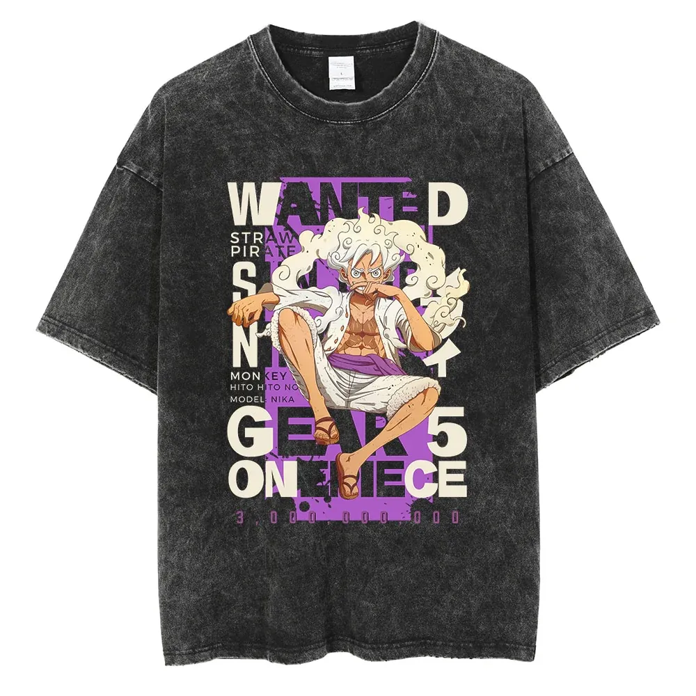 T-Shirt One Piece Oversize - Luffy Gear 5 Wanted