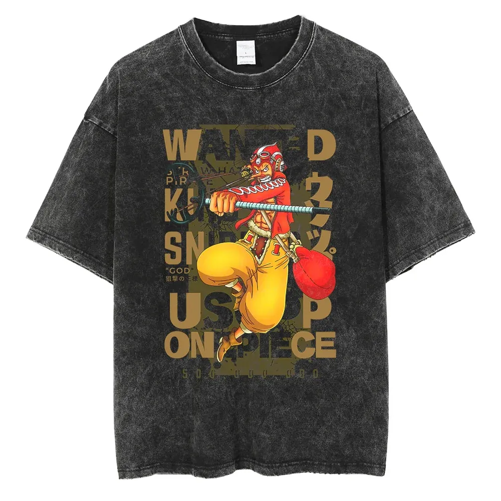 T-Shirt One Piece Oversize - Usopp Wanted
